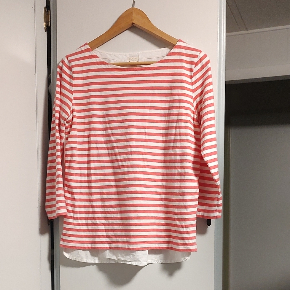 J. Crew Striped Top in Pink and White - Picture 4 of 5